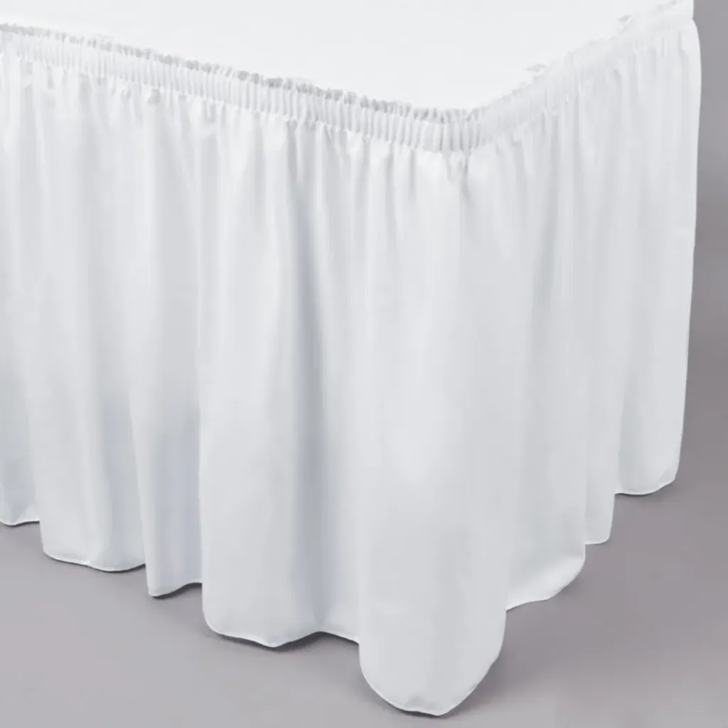 [TA-SK-WH] Table Skirting -12ft White