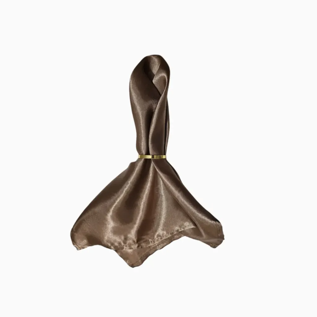 [NA-TS] Satin Napkin - Taupe