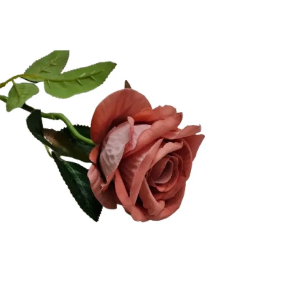 Silk flower stem- Dusty Rose