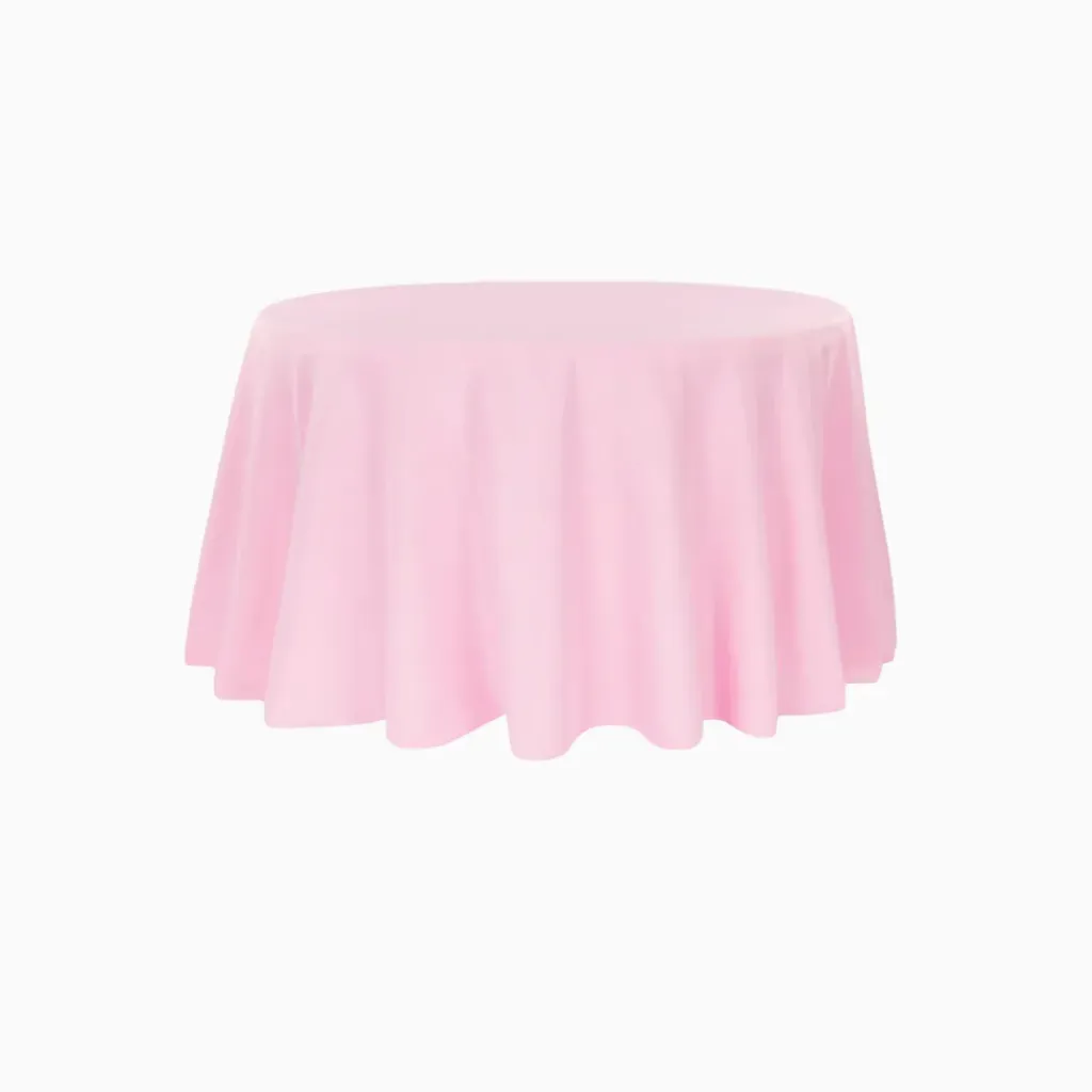 [RO-TA-10-1] Round Tablecloth - 108" Linen Pink
