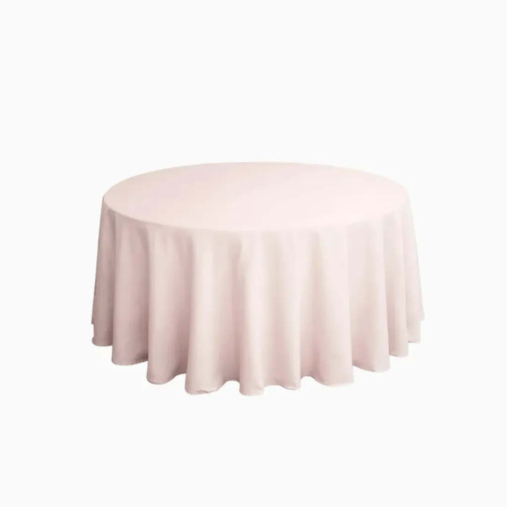 [RO-TA-12-1] Round Tablecloth - 120" Blush Linen