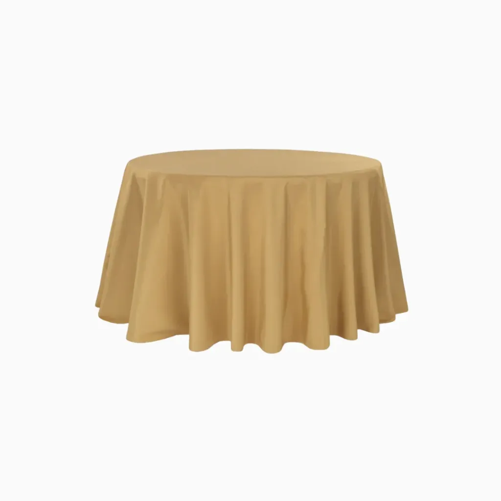 [RO-TA-12-MS] Round Tablecloth - 120" Satin Mustard Gold