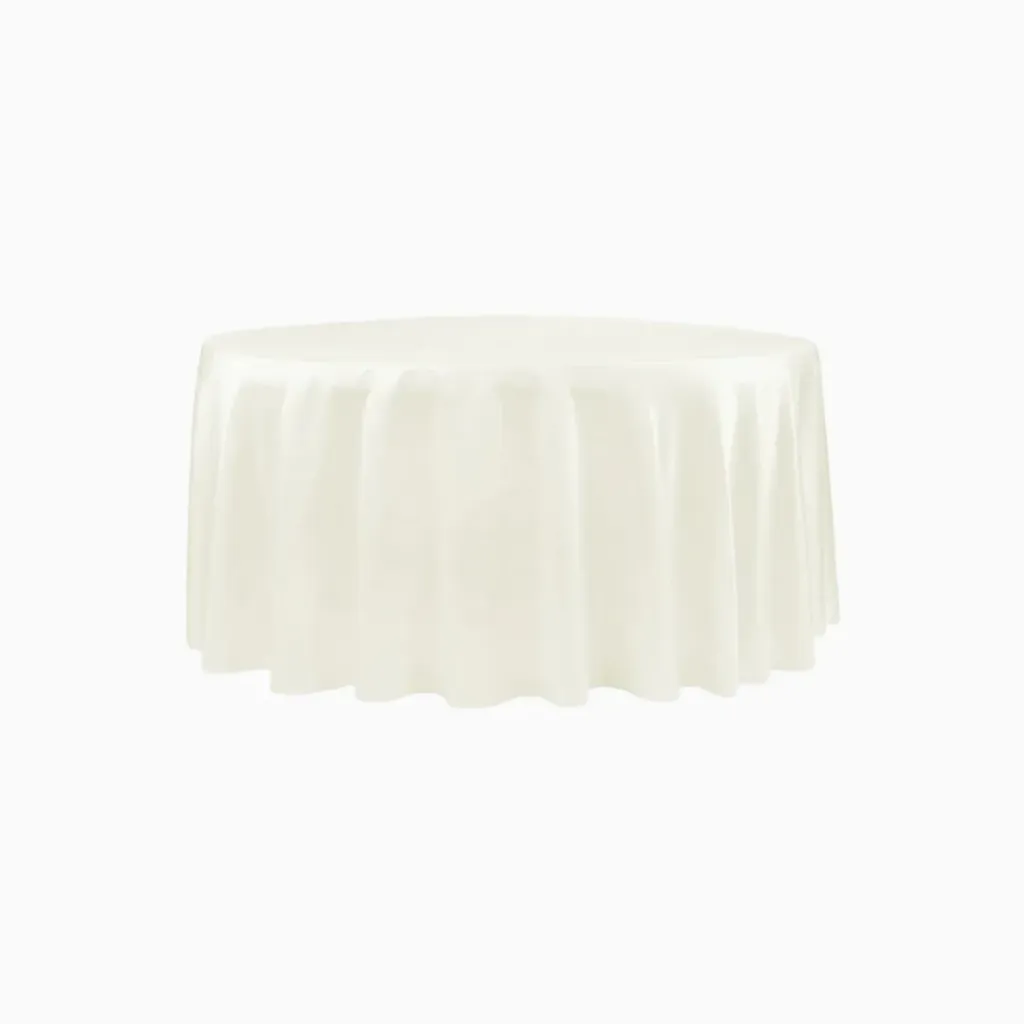 [RO-TA-13-5] Round Tablecloth - 132" Ivory