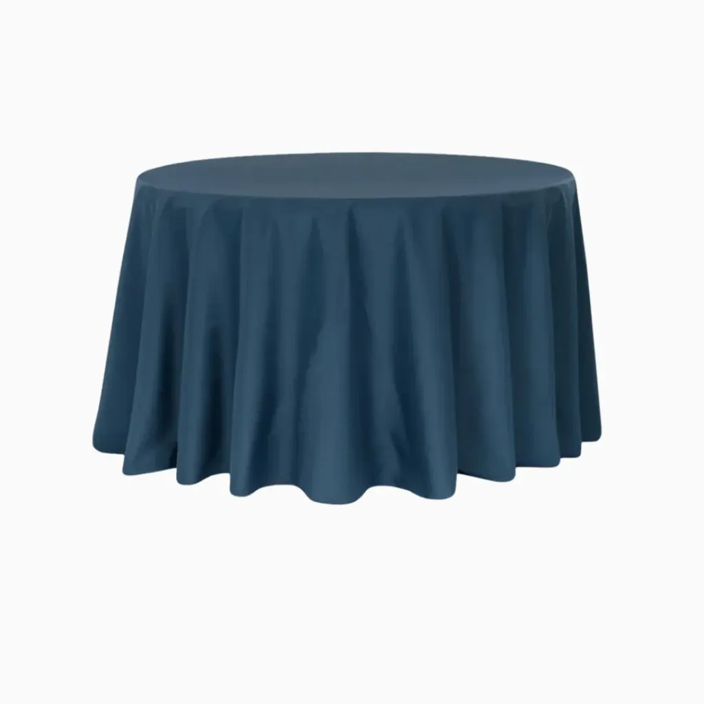 [RO-TA-13-2] Round Tablecloth - 132" Navy Blue