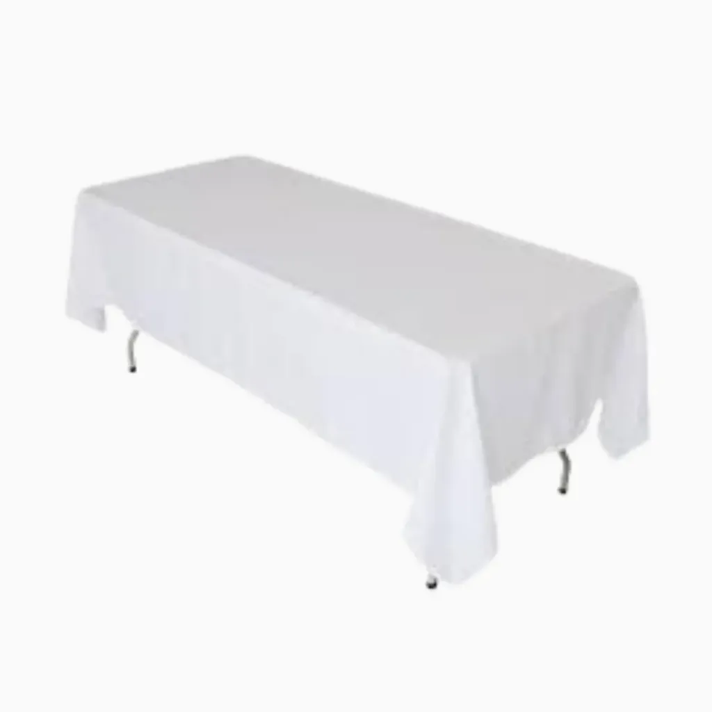 [TA-72-X-1] Tablecloth -  72" x 120" White Linen