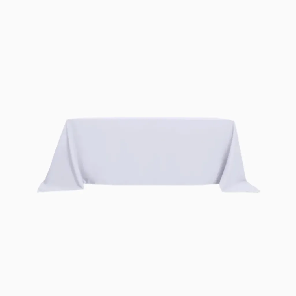 [TA-WH-1] Tablecloth - 90 x 132 White