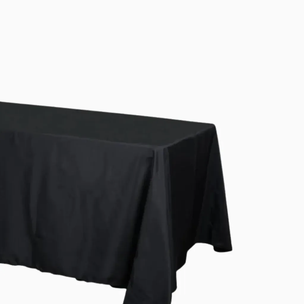 [TA-BL] Tablecloth - 90" x 132" Black Linen
