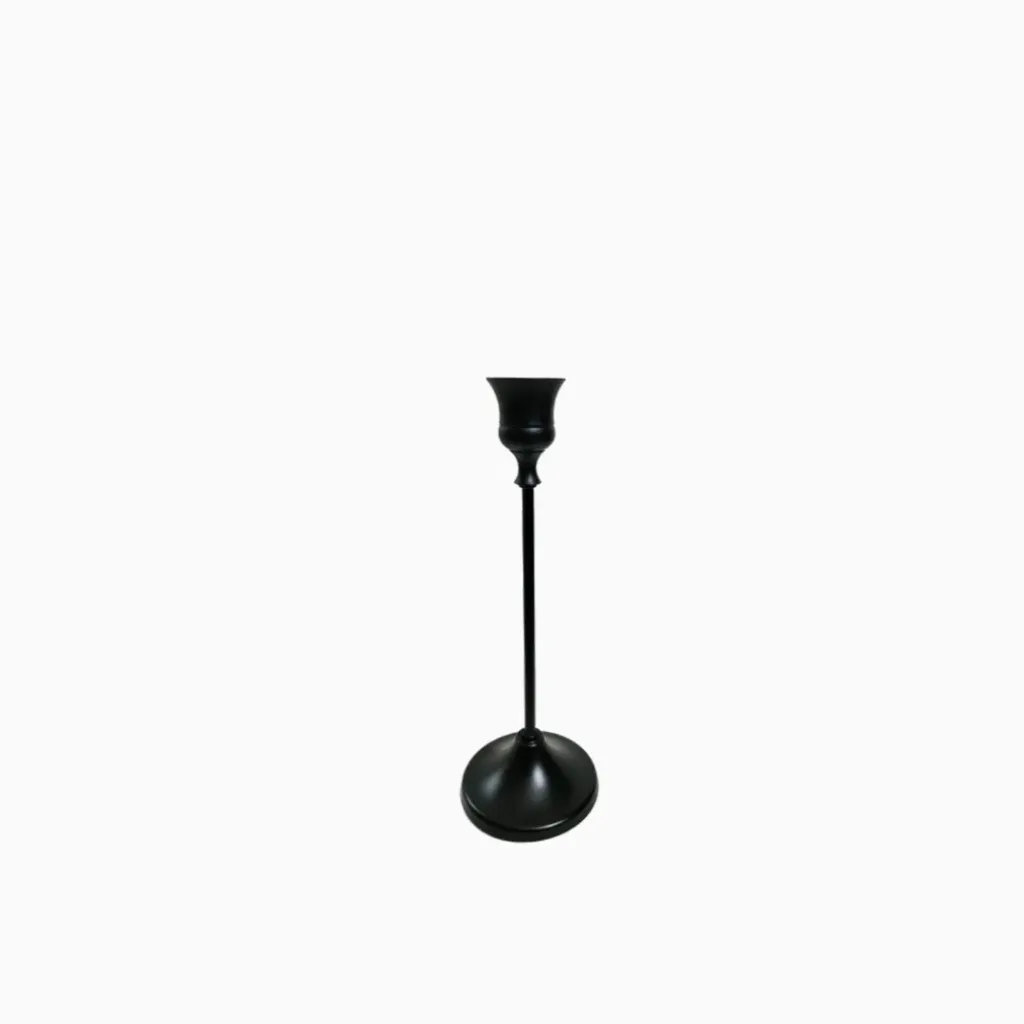 [CH-BL-MD] Candle Holder Black - Med