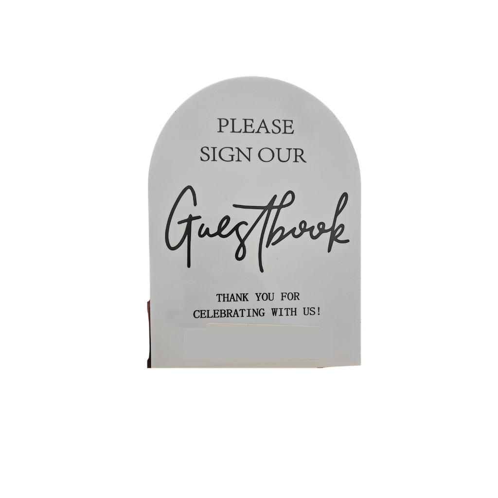 [GB-WH] Guestbook Sign - White Acrylic