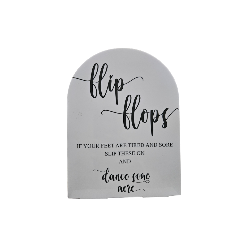 [FF-WH] Flip Flop Sign - White Acyrlic