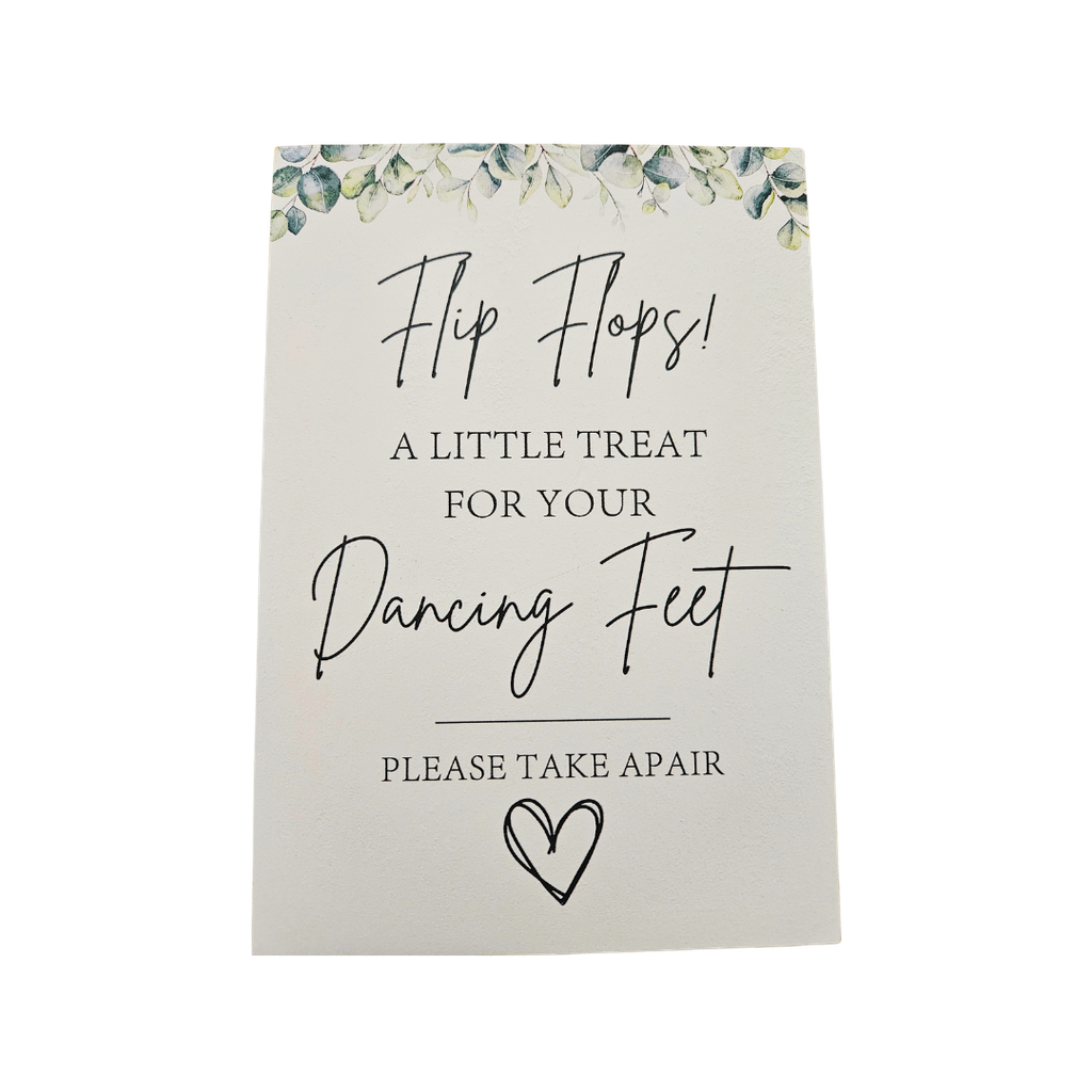 [FF-SQ] Flip Flop Sign - Square White