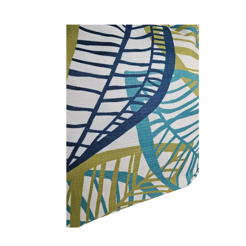 Cushion-Blue/Green Botanical Leaf