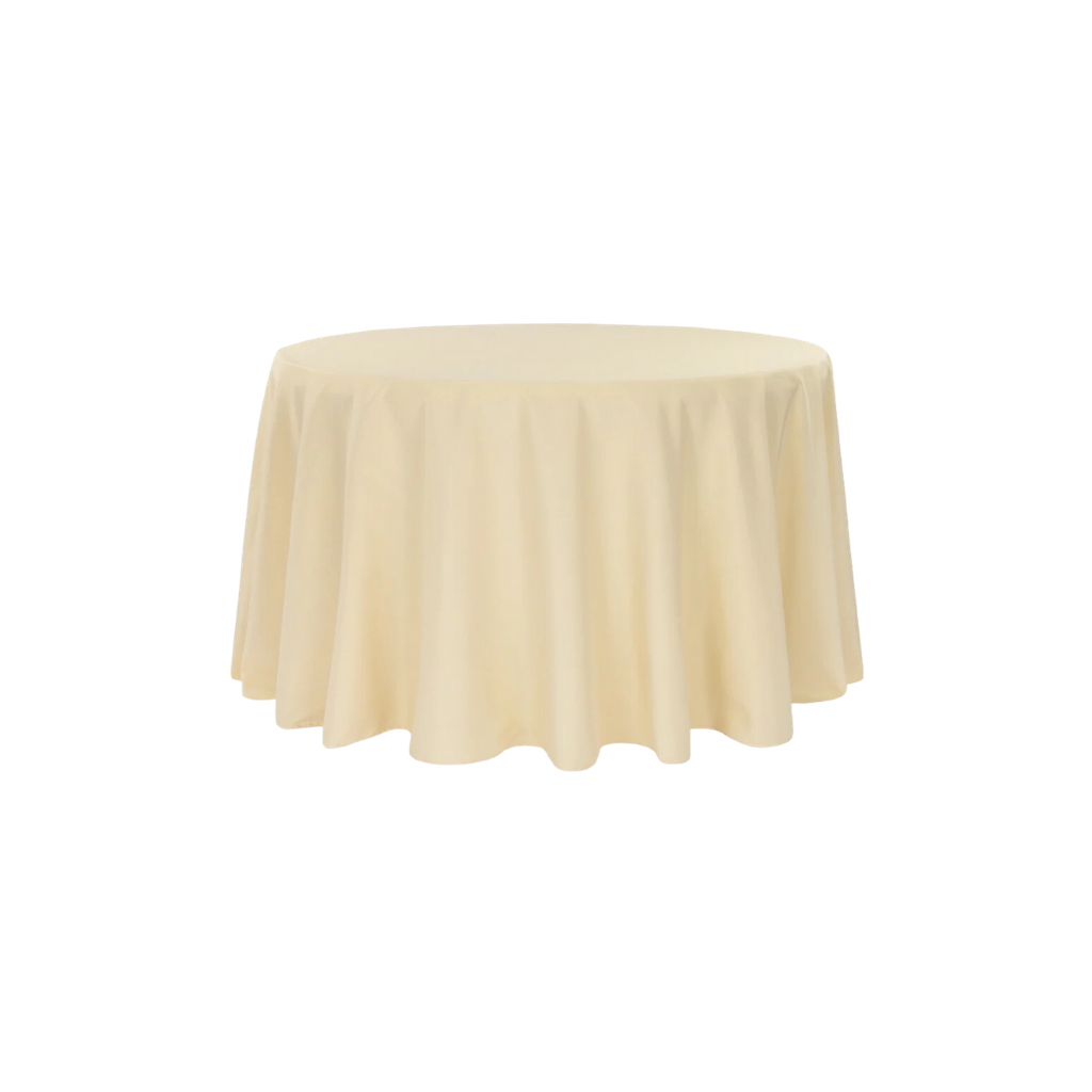 Round Tablecloth - 120" Polyester Champagne