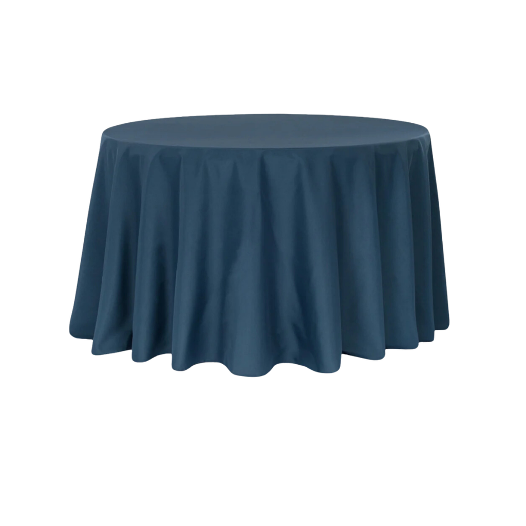 Round Tablecloth - 132" Navy Blue