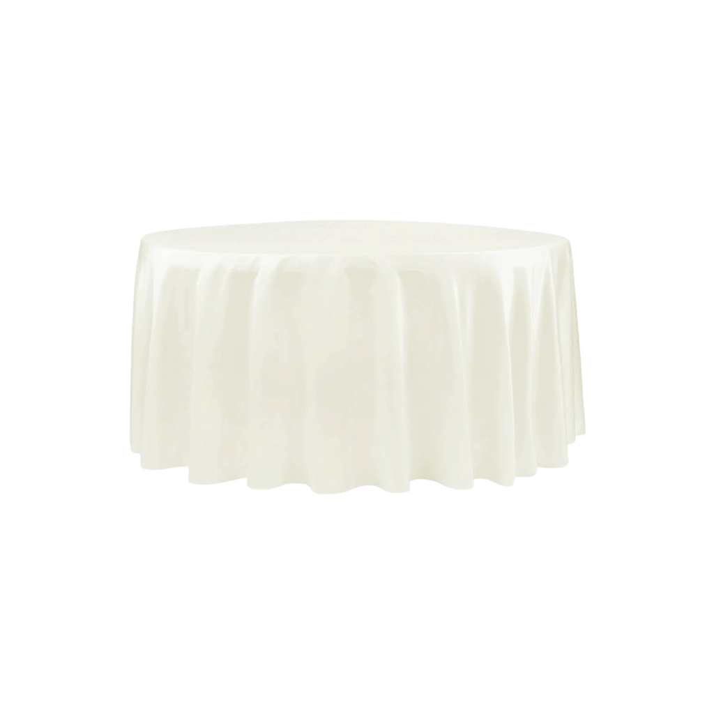 Round Tablecloth - 132"  Ivory