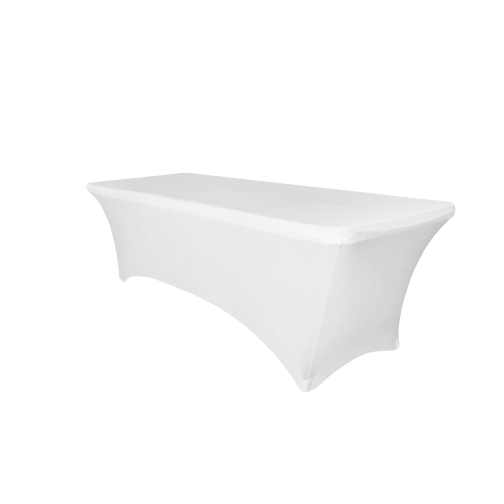 6ft Spandex Trestle table cover - White