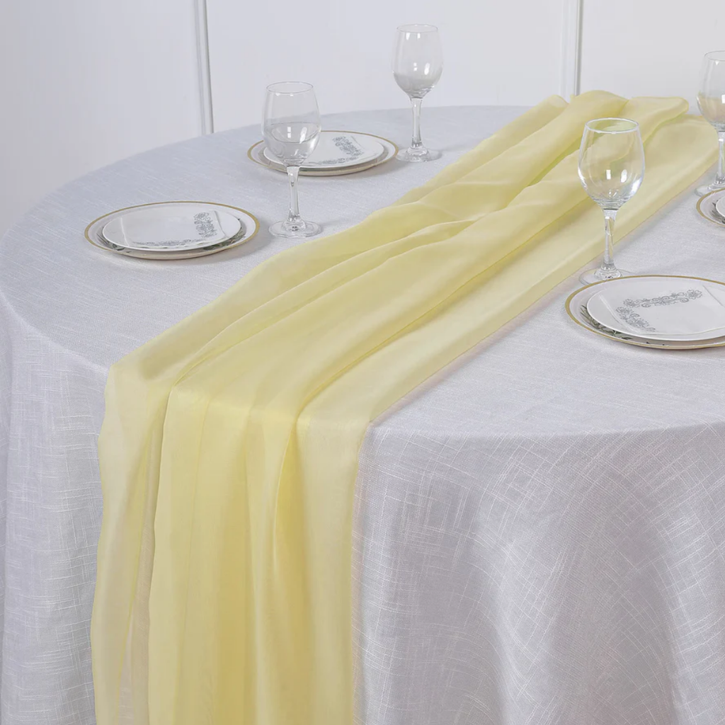 Table Runner Canary Yellow