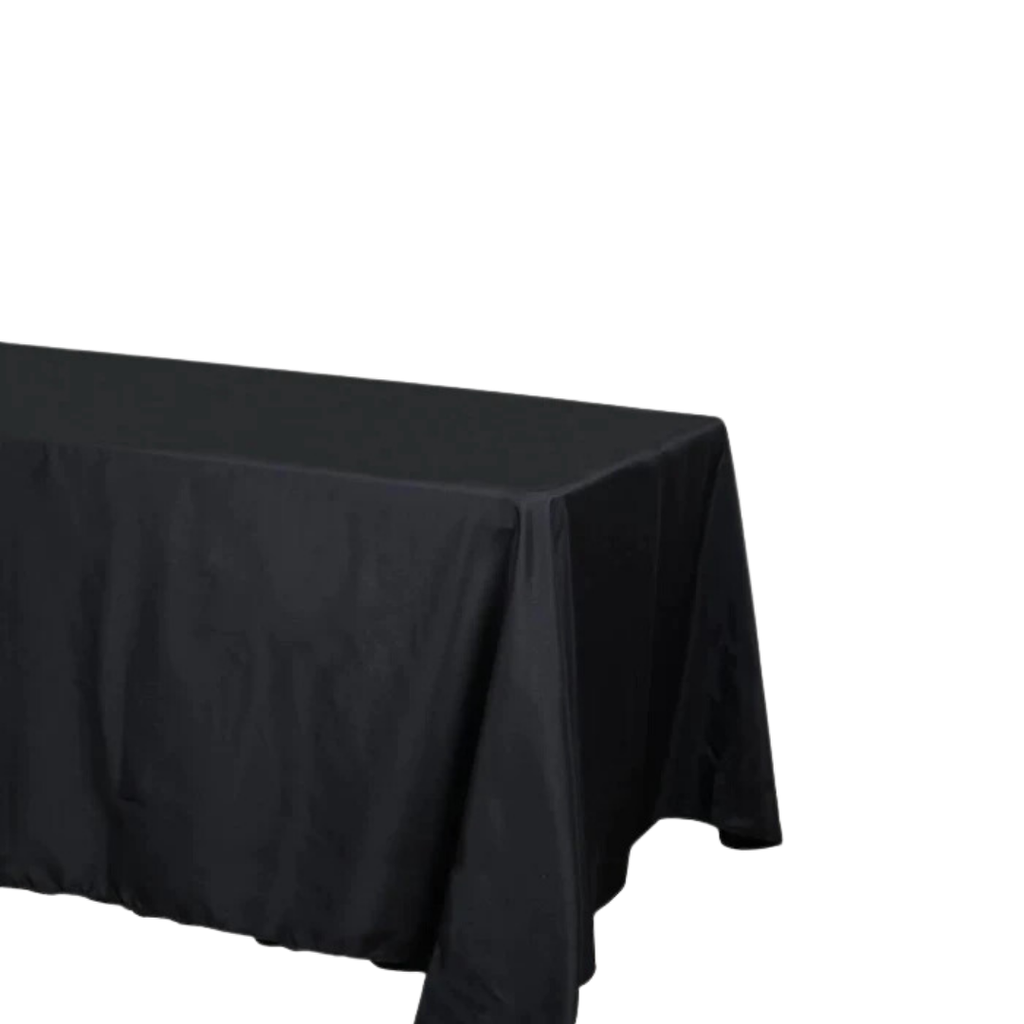 Tablecloth - 90" x 132" Black Linen
