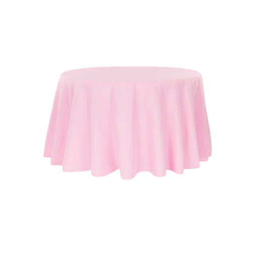 [RO-TA-10-1] Round Tablecloth - 108" Linen Pink
