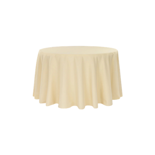 [RO-TA-12-3] Round Tablecloth - 120" Polyester Champagne