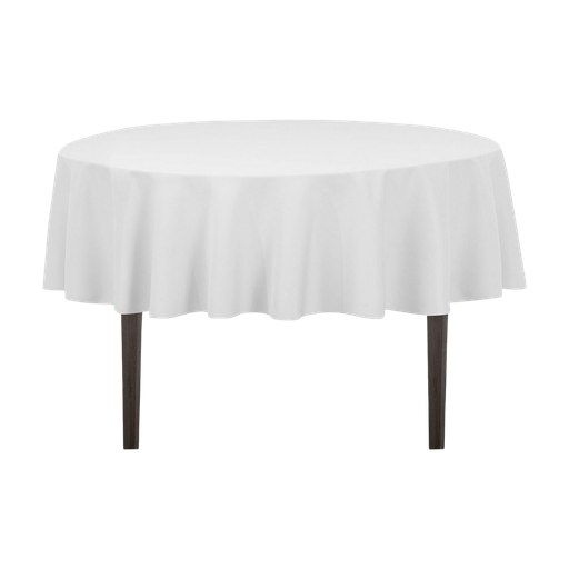 [RO-TA-72] Round Tablecloth - 72 White