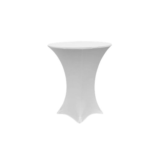 [SP-BI-CO] Spandex Bistro/Cocktail Table Cover- White