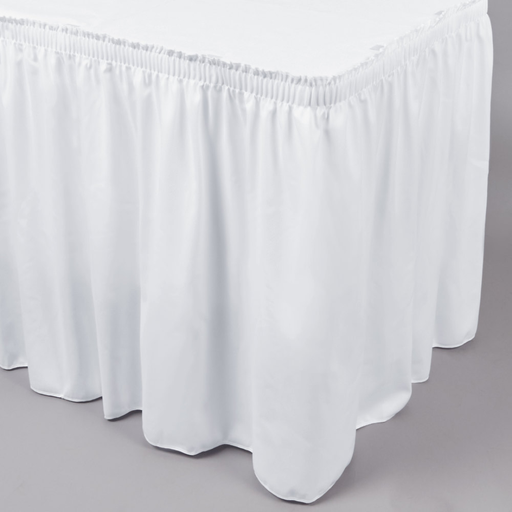 [TA-SK-WH] Table Skirting -12ft White