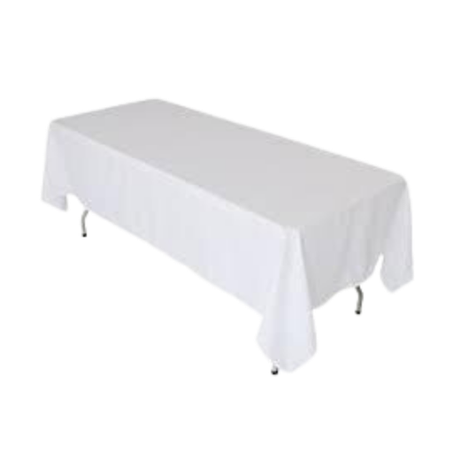 [TA-72-X-1] Tablecloth -  72" x 120" White Linen