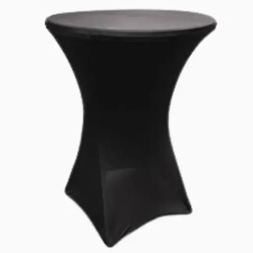 Spandex Bistro/Cocktail Table Cover- Black