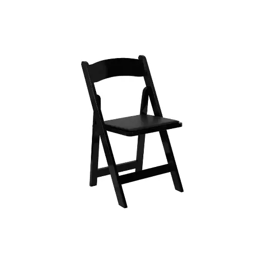 [WO-FO-BL] Wooden Folding Chair - Black