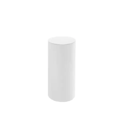 White Round Cylinder Pedestal Display - Large